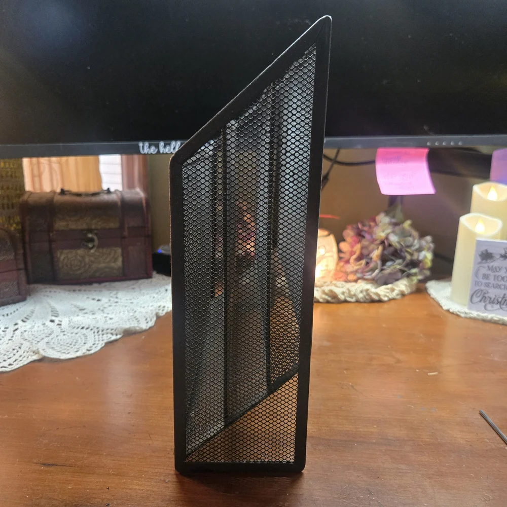 Sleek Brown Mesh File Organizer